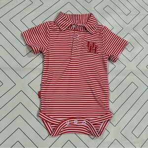 Garb University of Houston Striped Polo Onesie (3mo)